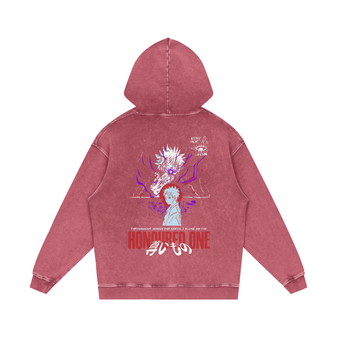 Limit Breaker Hoodie – Acid-Washed Oversized Anime