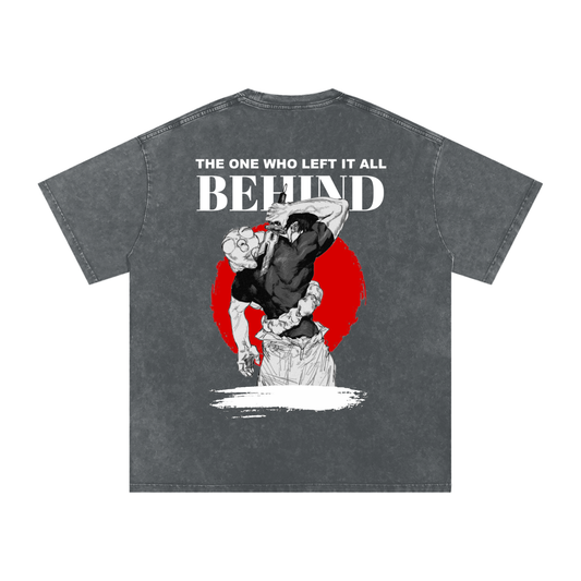 Cursed Fighter Acid-Wash Tee – Inspired by Japanese Streetwear